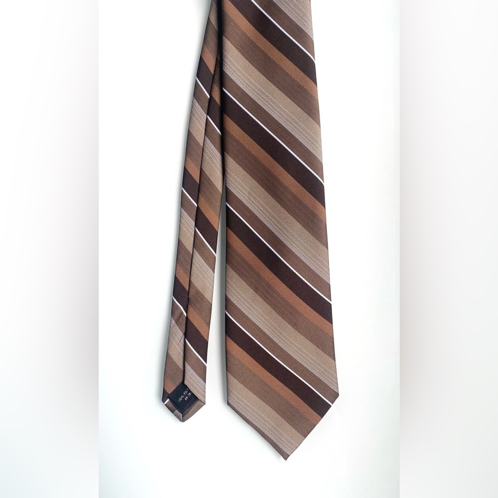 Vintage Brown Striped Men's Tie